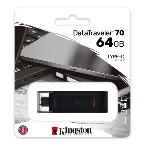 PENDRIVE 64GB USB-C KINGSTON DATATRAVELER 70 DT70/64GB